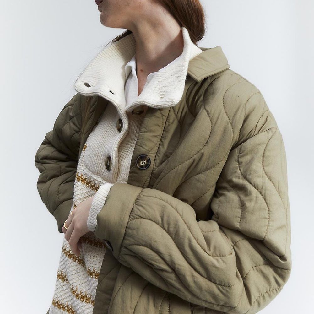 MADEWELL Quilted Belrose Shirt-Jacket GREEN